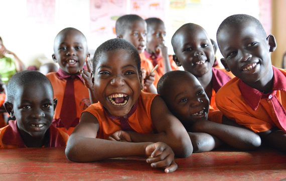 Sure Prospects Primary school is an inclusive school. It is a partner school with CoRSU hospital, CBM’s partner in Entebbe district in Uganda. Please refer to respective report. 
Here Shamilla a 12 year old girl with other pupils in the classroom. Shamilla has cerebral palsy and associates well with other children in this school.